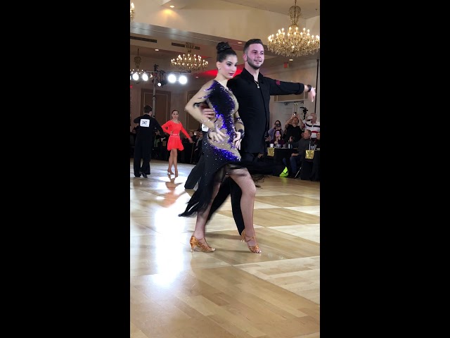 Silvia with Allen dancing the Rumba at the Boston DanceSport Cup 2019!