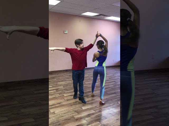 Julian and Julia practicing the Cha Cha