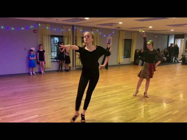 Eva, Rena, and Anna dancing the Cha Cha!